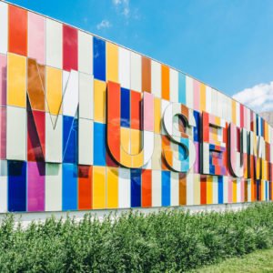 Canva Multicolored Museum Sign